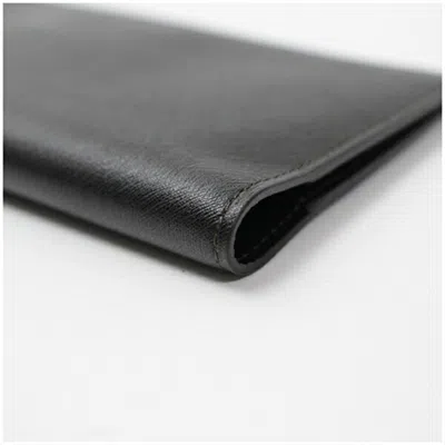Pre-owned Dunhill Black Leather Long Bill Wallet (bi-fold) ()