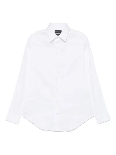 Emporio Armani Shirt Linen Collar Button-down In White