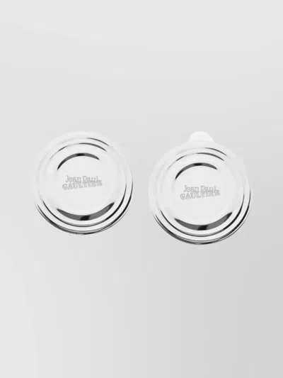 Jean Paul Gaultier Round Shape Conserva Earrings Collection In White