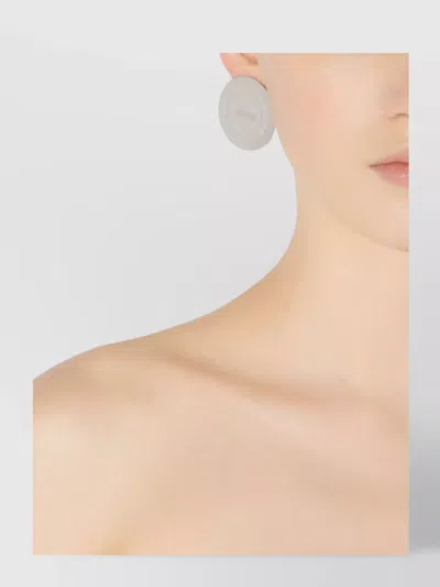 Jean Paul Gaultier Round Shape Conserva Earrings Collection In White