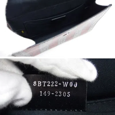 Pre-owned Fendi Black Red Color White Leather Handbag Shoulder Bag () In Multi