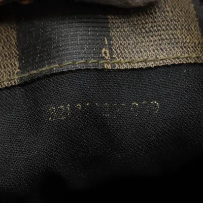 Pre-owned Fendi Pequin Front Pocket Backpack Coated Canvas Brown Canvas Backpack Bag ()