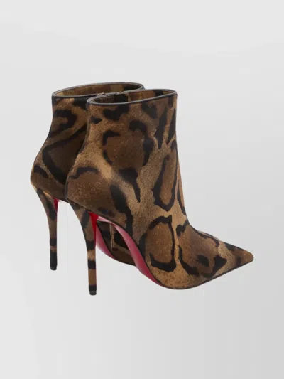 Christian Louboutin Stiletto Boot Tapered Silhouette In Brown