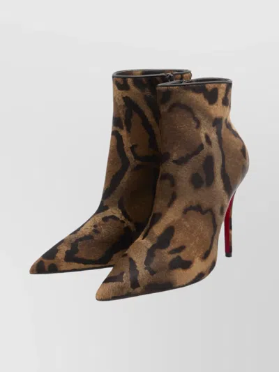 Christian Louboutin Stiletto Boot Tapered Silhouette In Brown