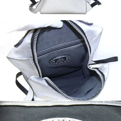 Pre-owned Fendi Selleria Silver Leather Backpack ()