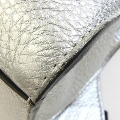 Pre-owned Fendi Selleria Silver Leather Backpack ()