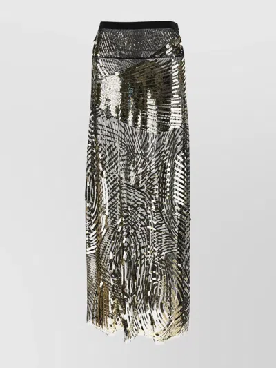 Pucci Semi-transparent Maxi Skirt Skirts Black In Black