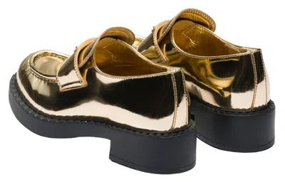 Prada (wmns)  Metallic Leather Loafers 'gold'
