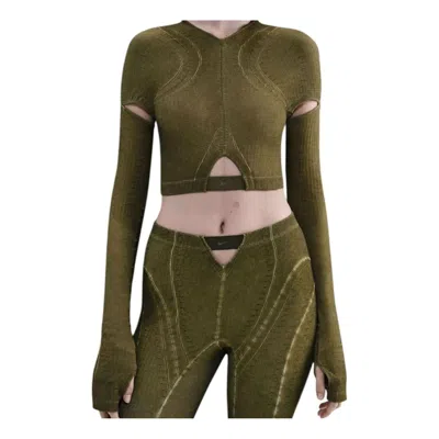 Nike Ghost Knit Top In Green