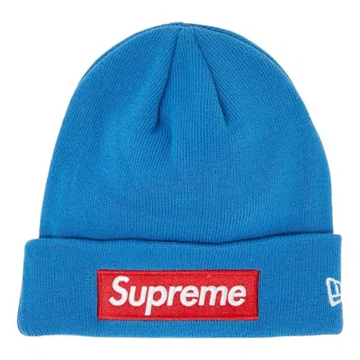 Supreme X New Era Box Logo Beanie 'blue'