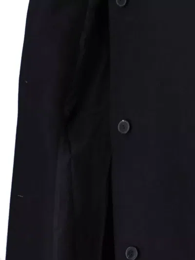 Calvin Klein Long Tailored Jacket Side Pockets In Black