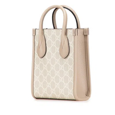 Pre-owned Gucci Beige Pvc Leather Handbag Shoulder Bag () In Sand