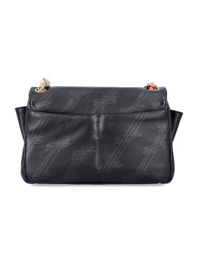 Balenciaga Printed Leather Mini Darling Shoulder Bag In Black