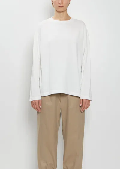 Toujours Crewneck Cotton Pullover In White