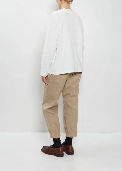 Toujours Crewneck Cotton Pullover In White