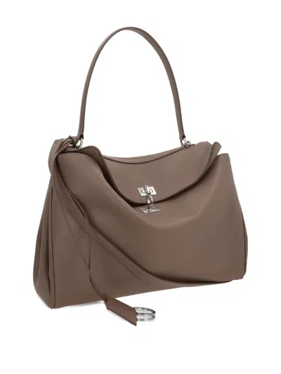 Balenciaga Medium Rodeo Bag In Taupe Smooth Calfskin Women In Purple