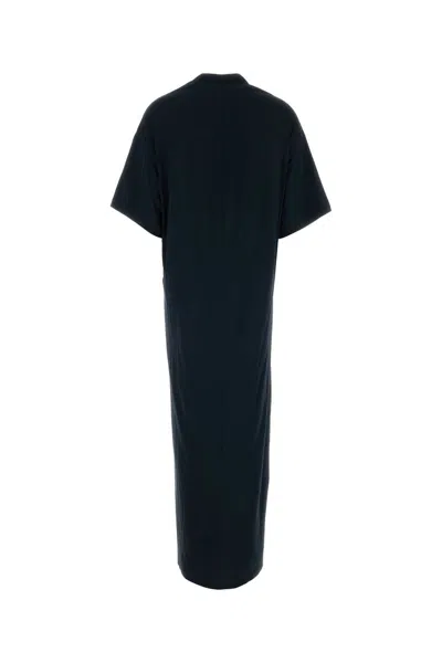 Balenciaga Slate Cotton T-shirt Dress In Black