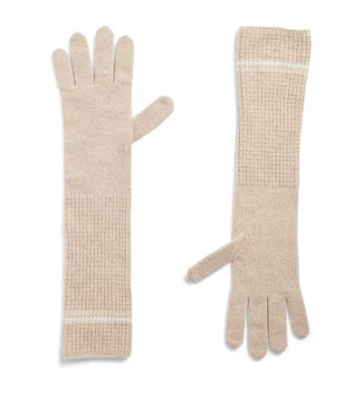Eleventy Wool-cashmere Gloves In Neutral