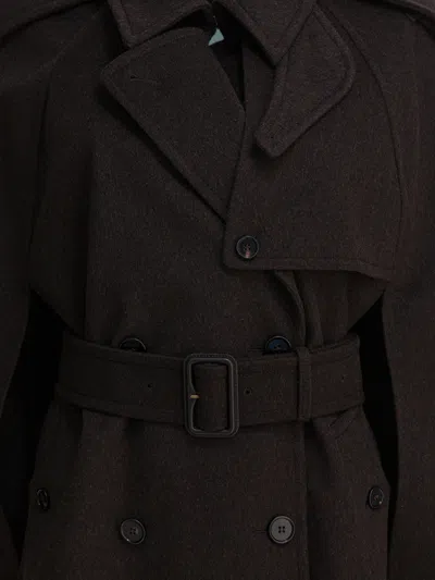 Burberry Brown Cashmere Jacket In Black