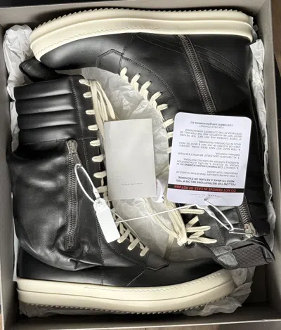 Pre-owned Rick Owens New  Cargobasket Sneakers High Top In Black