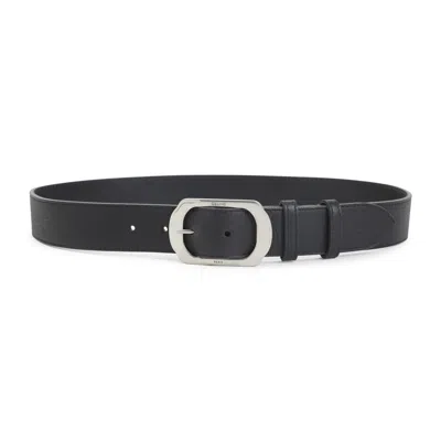 Celine Black 35mm Calf Leather Belt In Black