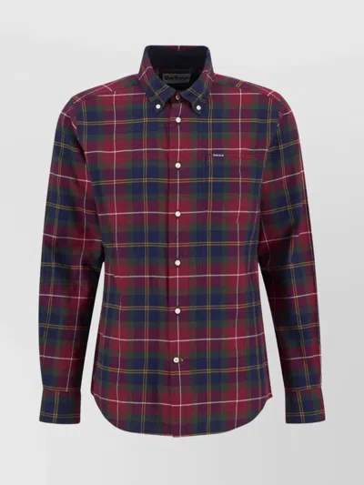 Barbour Tailored Plaid Shirt Button-down Collar In Multi