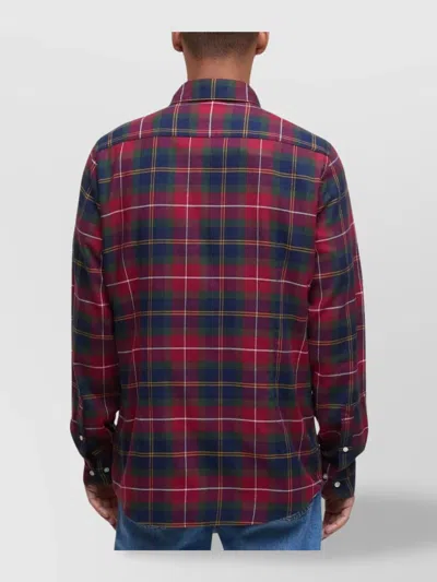 Barbour Tailored Plaid Shirt Button-down Collar In Multi