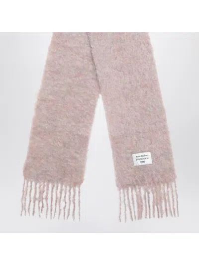 Acne Studios Wool Scarf Logo Ca0392wo R Ai4 In Neutral