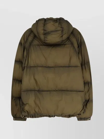 Represent Padded And Quilted Nylon Down Jacket In Green