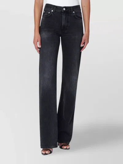 Haikure High-rise Wide-leg Star Denim Trousers In Blue