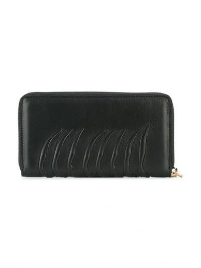 Shop Alexander Mcqueen Ribcage Continental Wallet In Black