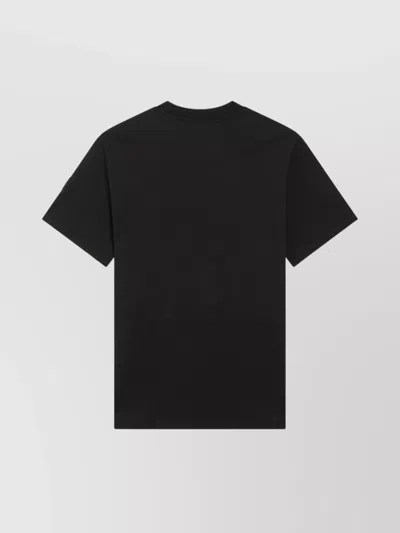 Moncler Crewneck T-shirt With Logo Print In Black