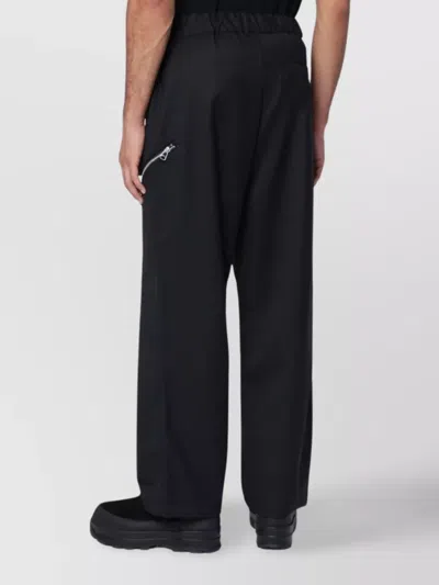 Oamc Wool Blend Trousers Featuring Side Pockets In Black