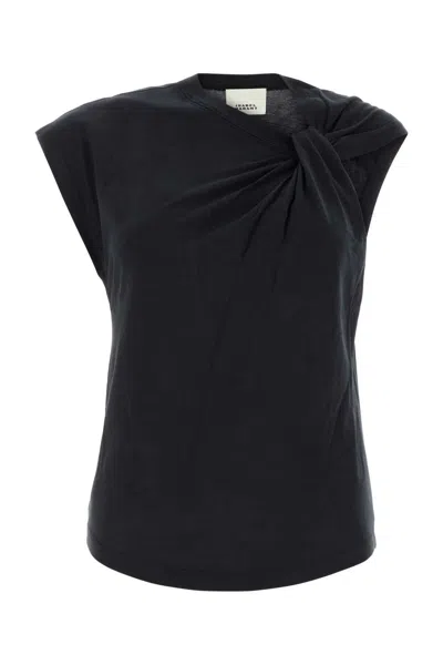 Isabel Marant Black Cotton Nayda T-shirt In Black