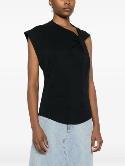 Isabel Marant Black Cotton Nayda T-shirt In Black