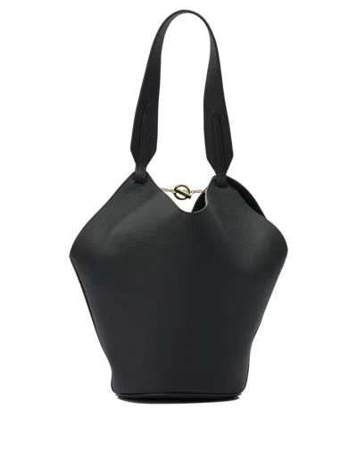 Khaite Lotus Chain Detailed Mini Tote Bag In Black