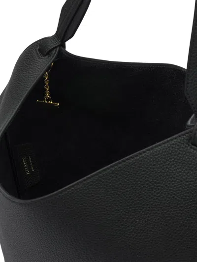 Khaite Lotus Chain Detailed Mini Tote Bag In Black