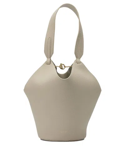Khaite "lotus Mini" Handbag In Gray