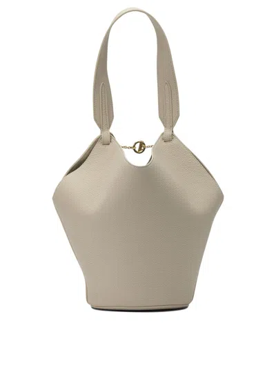 Khaite "lotus Mini" Handbag In Gray