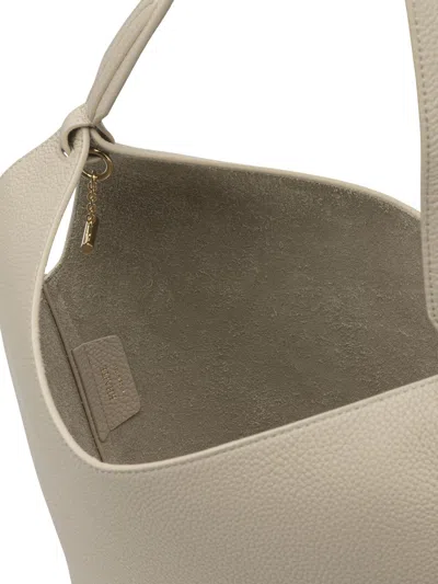 Khaite "lotus Mini" Handbag In Gray