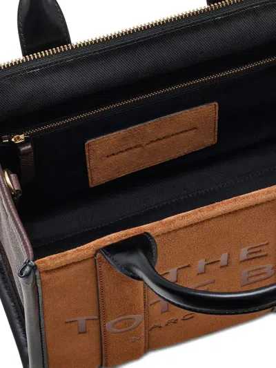 Marc Jacobs Borsa A Mano The Suede Small Tote Bag Copper In Brown