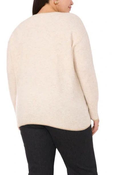 Vince Camuto Metallic Trim Relaxed Fit Sweater In Neutral