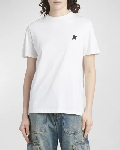 Golden Goose Star Crewneck T-shirt In White