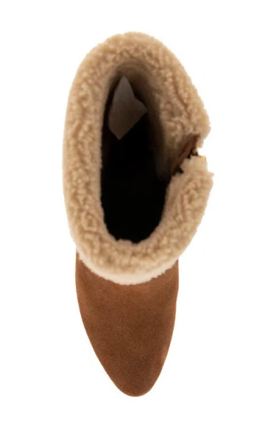 Aerosoles Mina Faux Shearling Bootie In Brown