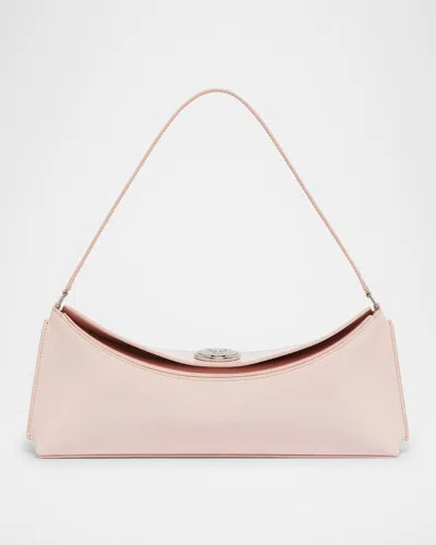 Jacquemus Le Calisso Pink Shoulder Bag With Engraved Snap Button In Leather In Pink