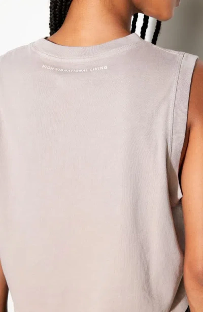 Spiritual Gangster Doheny Cotton Crop Tank In Gray