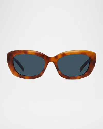Givenchy Gv Day Rectangular Acetate Sunglasses In Brown