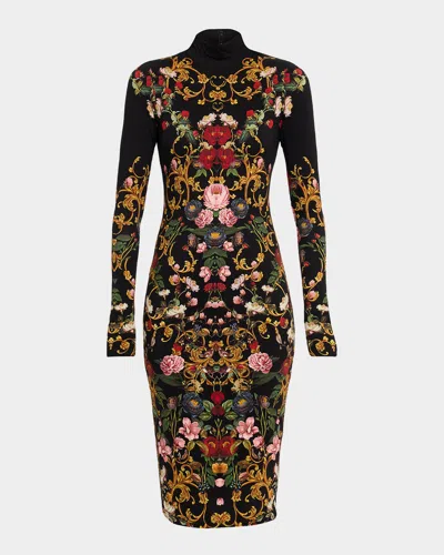 Alice And Olivia Alice + Olivia Delora Long Dress In Brown