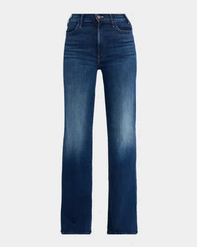 Mother The Hustler Roller Sneak Jeans In Blue