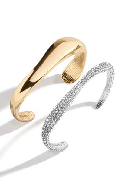Baublebar Wave Set Of 2 Cuff Bracelets In Gold
